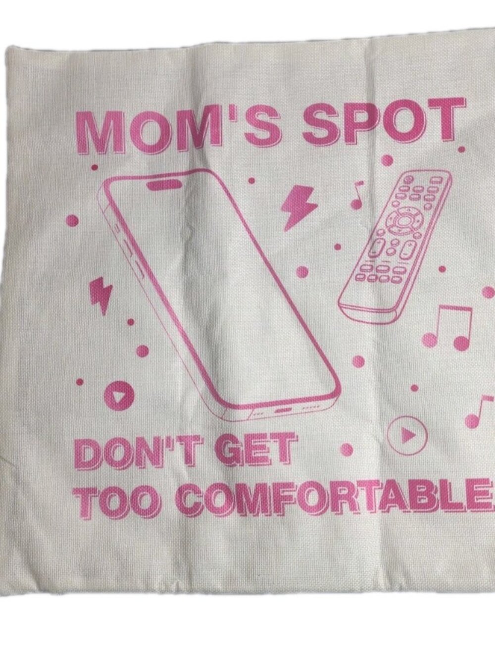 Mom's Spot Pillow Case  with Phone & Remote Control Pockets